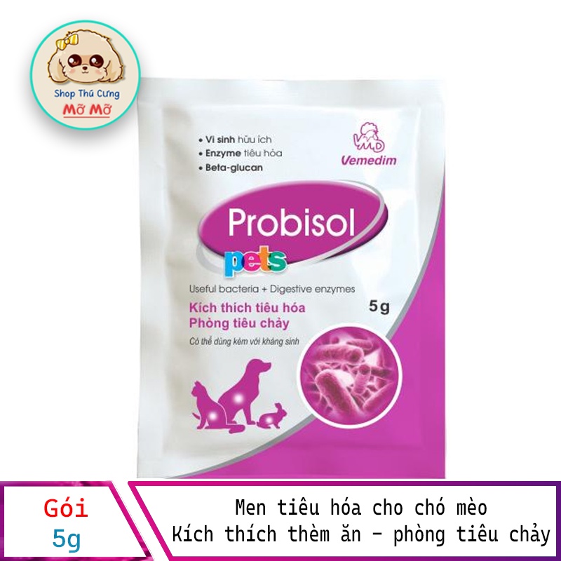 Men Tiêu Hóa Cho Chó Mèo Probisol Pets (Gói 5gr)