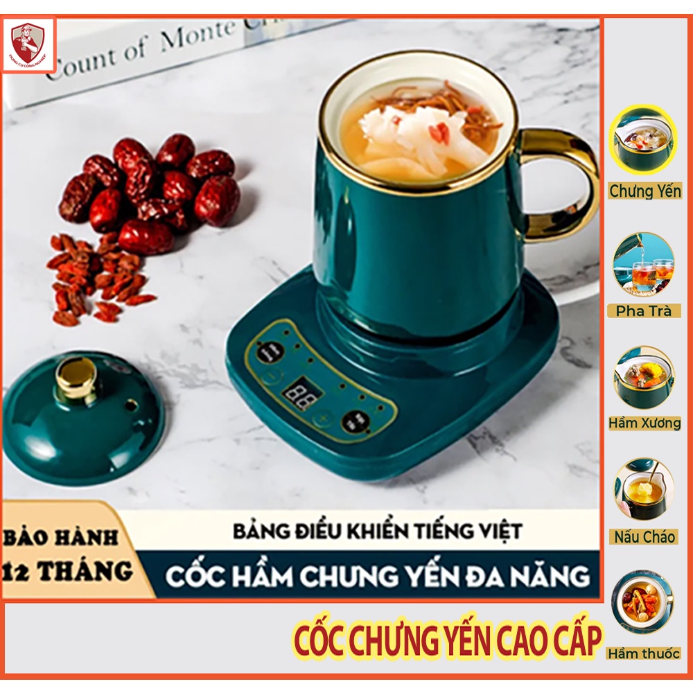 Cốc chưng yến, cốc hầm điện đa năng HADASA, nồi nấu mini 500ml, 600ml, 800ml, hâm nóng, hãm, pha trà