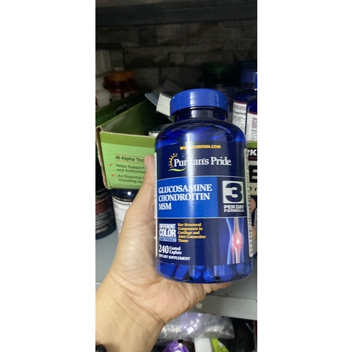 Viên Uống Hỗ Trợ Xương Khớp Glucosamine Chondroitin MSM Puritan's Pride Của Mỹ 240 viên