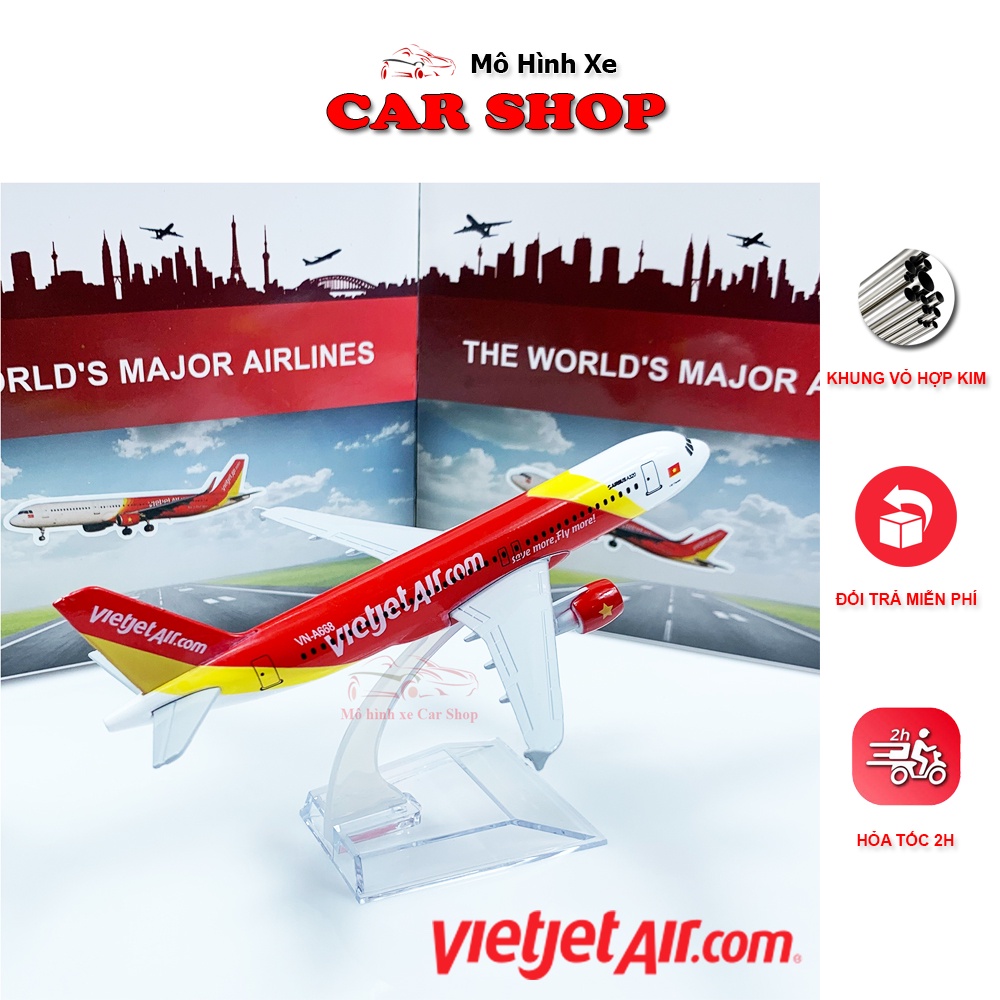 Mô hình máy bay Vietjet Air 20cm và 16cm