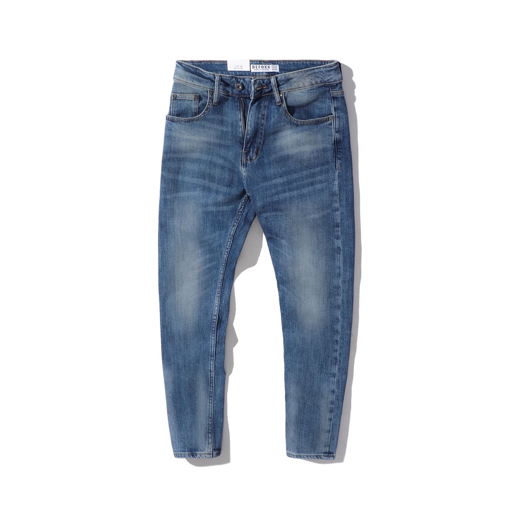 Quần jean nam, quần bò nam cao cấp slimfit DEFOXX xanh wash 230246