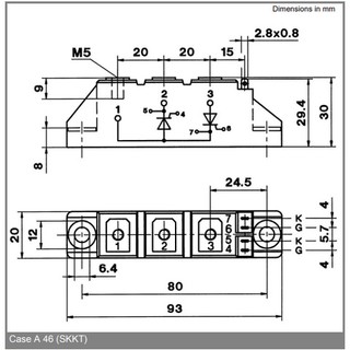SKKT 106/16E thyristor  mô đun 106A 1600V