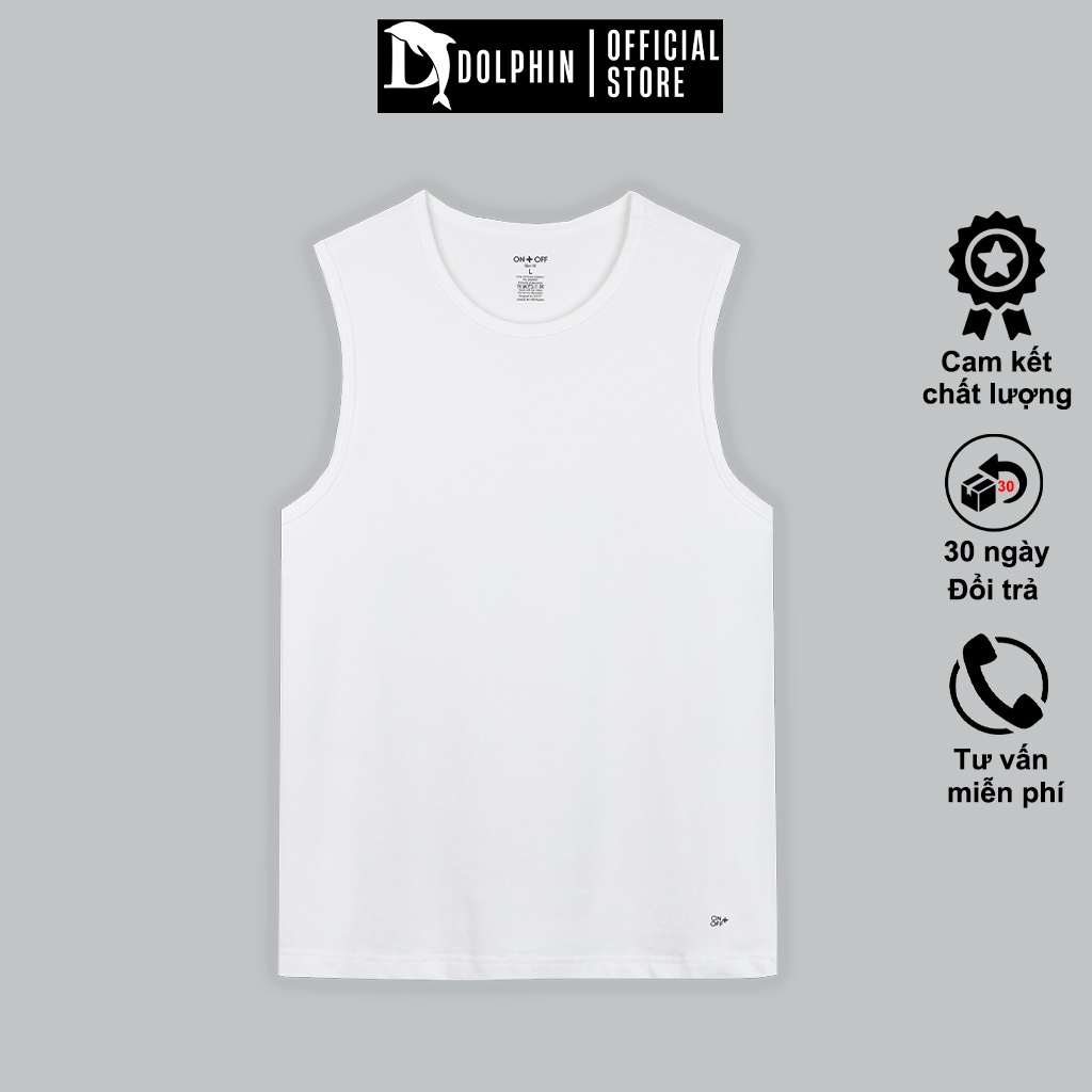 Áo thun sát nách cho nam ON OFF DOLPHIN, Áo ba lỗ thể thao cho nam mềm mại, thoáng khí