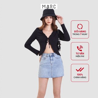 Áo nữ MARC FASHION cardigan cột nơ viền bèo FASH023421