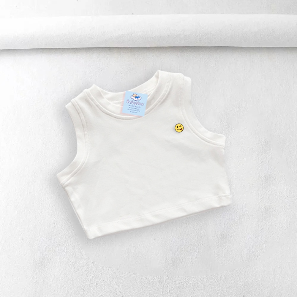 Áo Croptop Sát Nách Bé Gái Hình In Smile Dễ Phối Đồ Màu Sắc Đáng Yêu - BabyBoo- PiBo Store