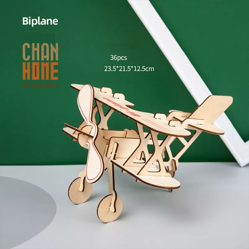 Mô Hình Gỗ Thủ Công Tự Lắp Ráp Mô Hình Máy Bay Đồ Chơi Thông Minh Quà Tặng Cho Bé