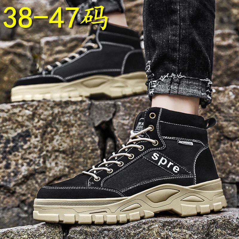 Giày Bốt Cổ Cao size Lớn 38-45 Thời Trang Mùa Xuân Cho Nam