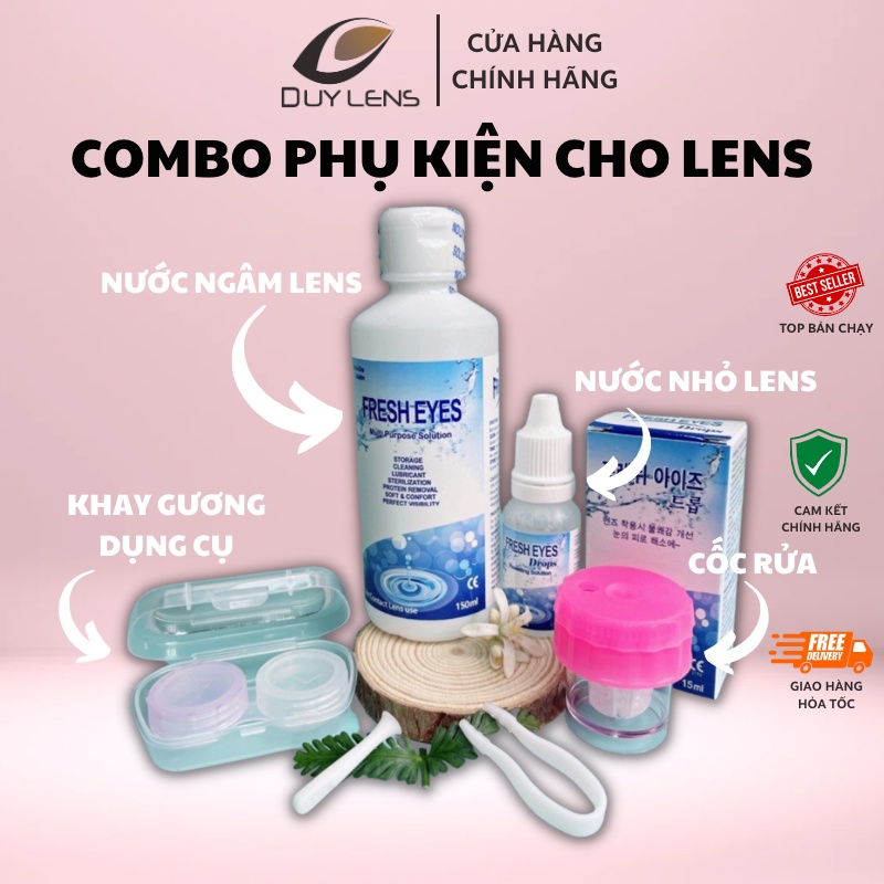 Nước ngâm lens - Nước nhỏ mắt lens Fresh Eyes chính hãng Hàn Quốc