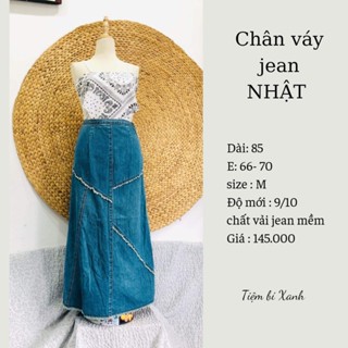 2hand chan váy jean nhật dài CV59 tiembixanh