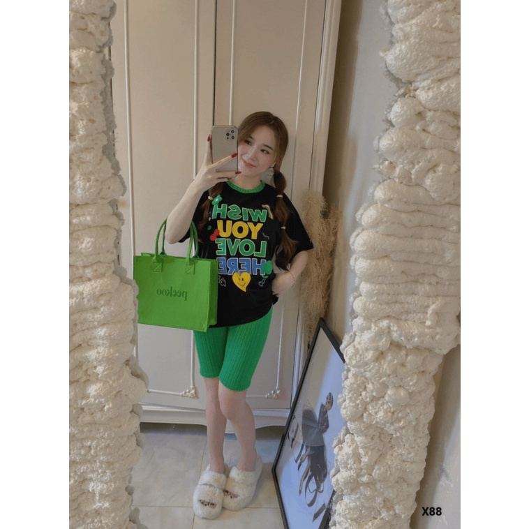 (Free Ship) ĐỒ SIÊU XINH GIÁ TỐT - SET ÁO COTTON QUẦN THUN DỆT TRẺ TRUNG CÁ TÍNH CHẤT VẢI MỀM MẠI MÁT MẺ - CN