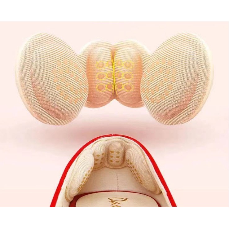 Bộ 2 miếng lót gót giày chống rộng, chống trầy có mặt gai silicon bám chân gót cực êm chân_ Hàng có sẵn