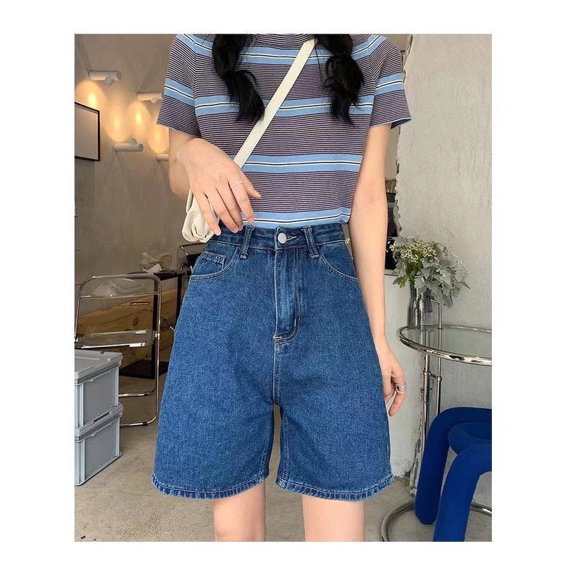 Quần short sooc ngố jean bò nữ jeans cạp cao style huyenjean_06 ms09 | BigBuy360 - bigbuy360.vn