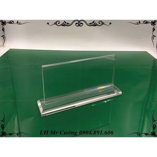 Combo 10 biển tên chức danh để bàn mica 120x240mm đế 15mm