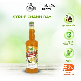 Siro, syrup vị chanh dây dingfong chai 760ml