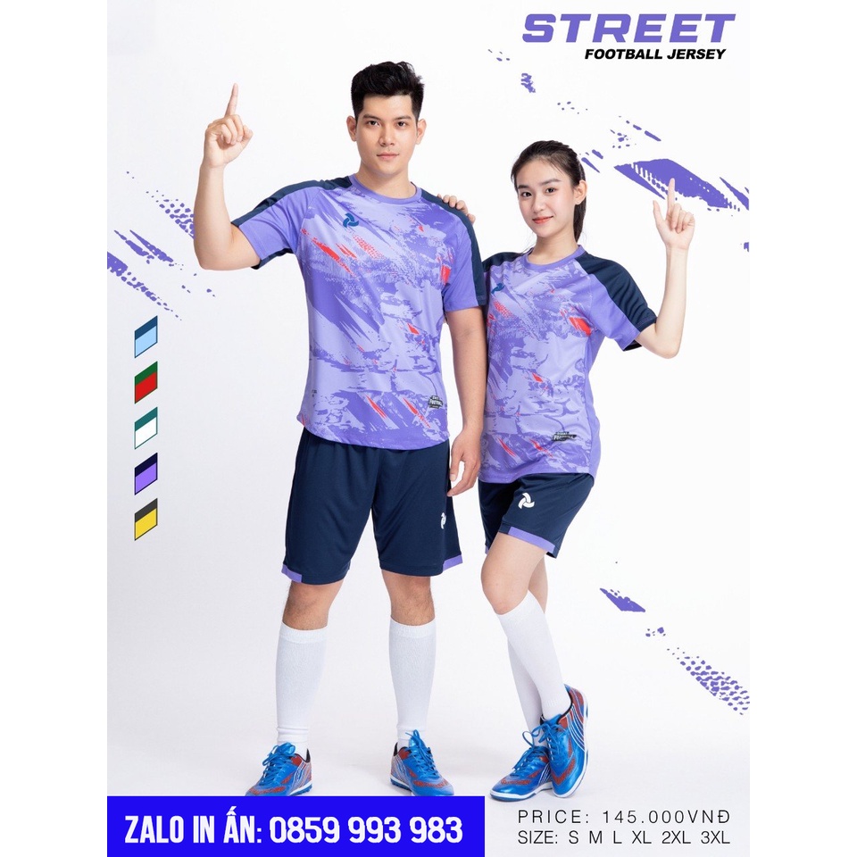 Bộ Quần Áo Bóng Đá Không Logo Chính Hãng JustPlay Street