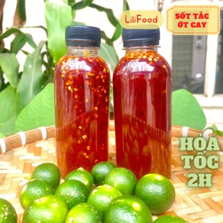 Chai Sốt Tắc Ăn Chua Chua Cay Cay Kèm Bánh Tráng Phơi Sương LiliFood Siêu Ngon