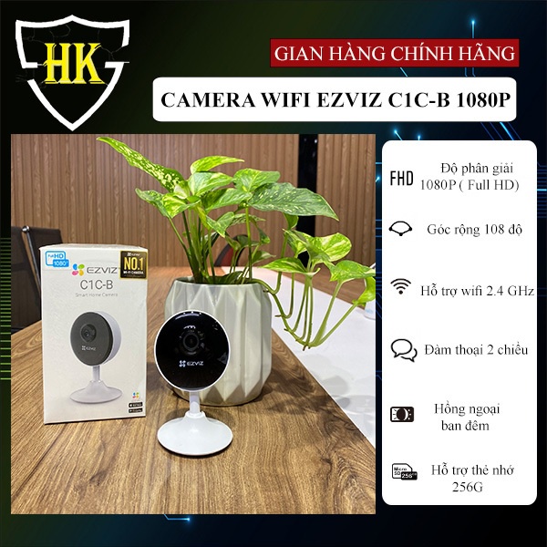 Camera wifi không dây trong nhà Ezviz C1C-B 1080P C1T 2MP góc rộng, đàm thoại 2 chiều bảo hành 2 năm