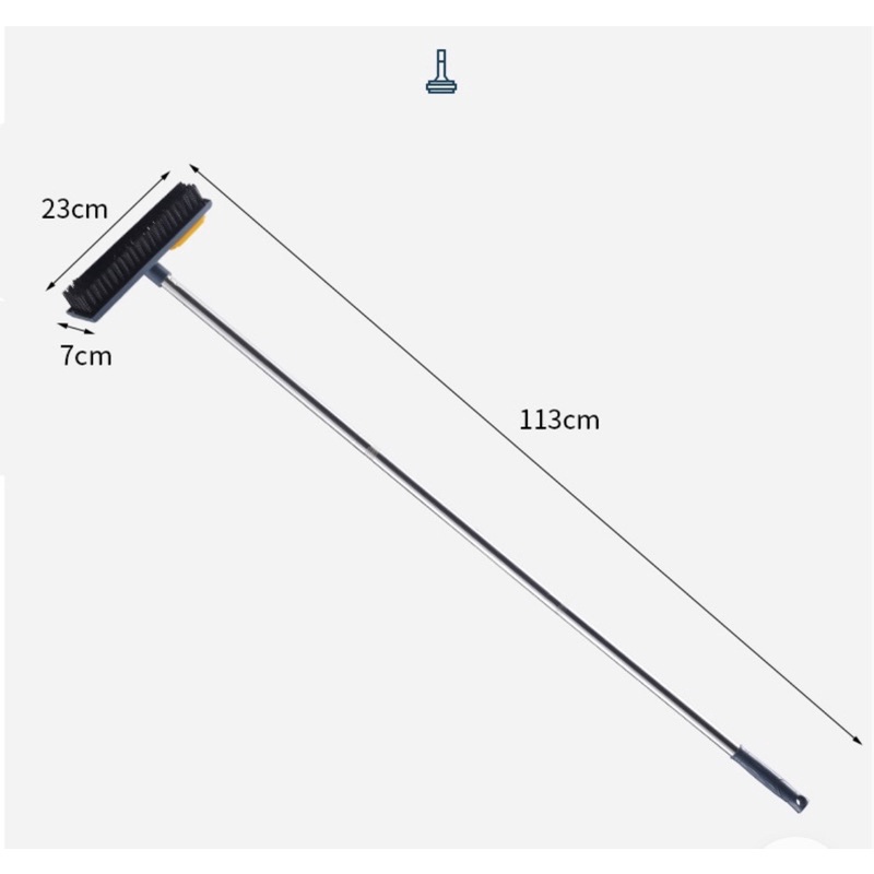 Cây chà sàn nhà tăm 2in1 vừa chà sàn vừa gạt nước, chổi cọ nhà tắm thông minh HF004