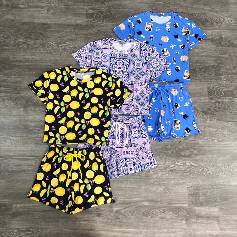 [MỚI]Bộ short cotton lụa da cá Talbots