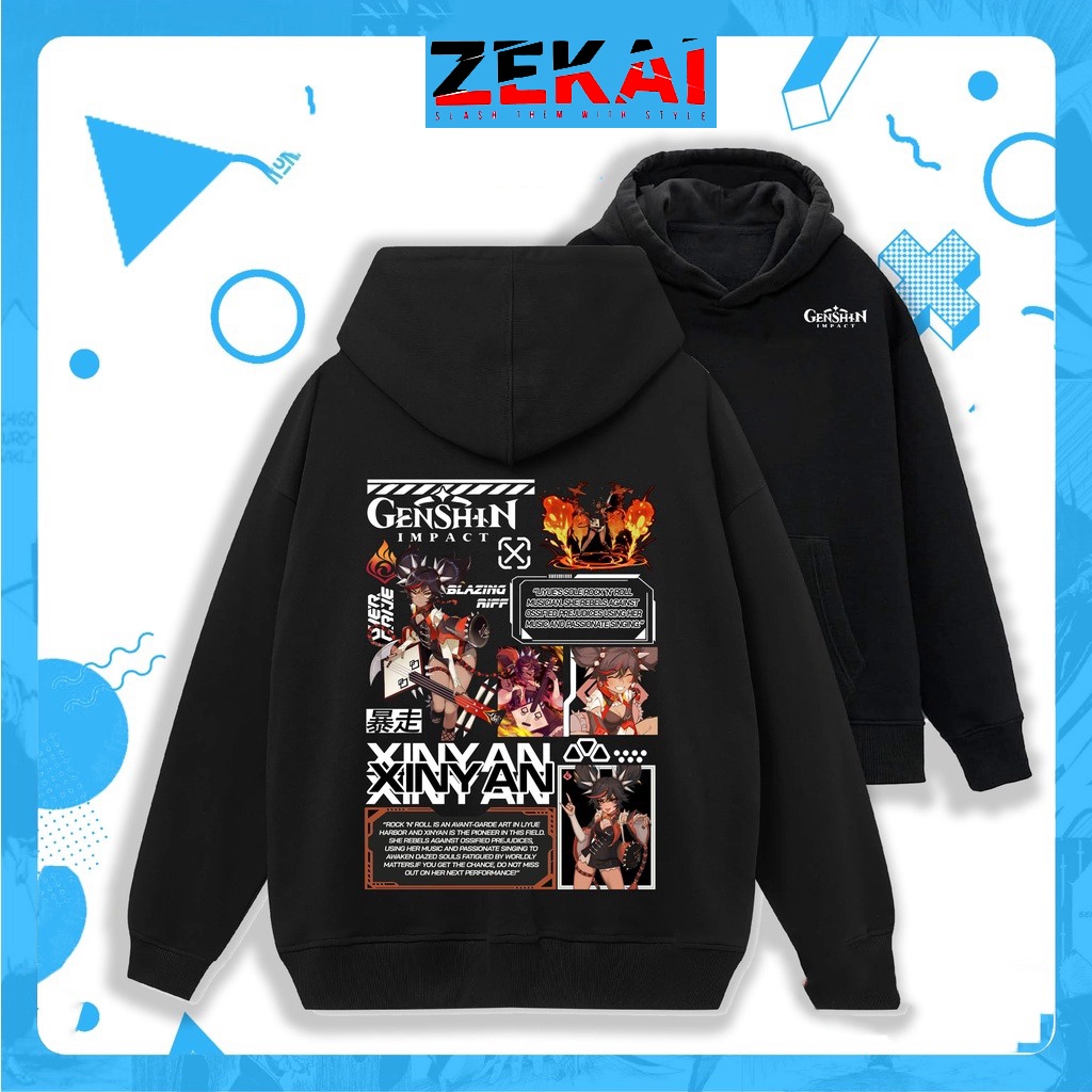 BST Áo Hoodie Game Genshin Impact - 9 Mẫu in hình Xiao - Raiden - Yae - Ganyu