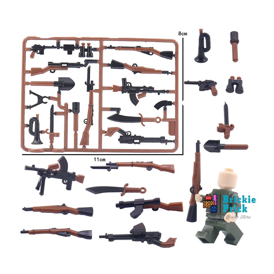 Non - Lego Army - Phụ Kiện Vũ Khí Quân Sự Xuyên Biên Giới (Đen) - Đồ chơi lắp ráp - Brickie Prick
