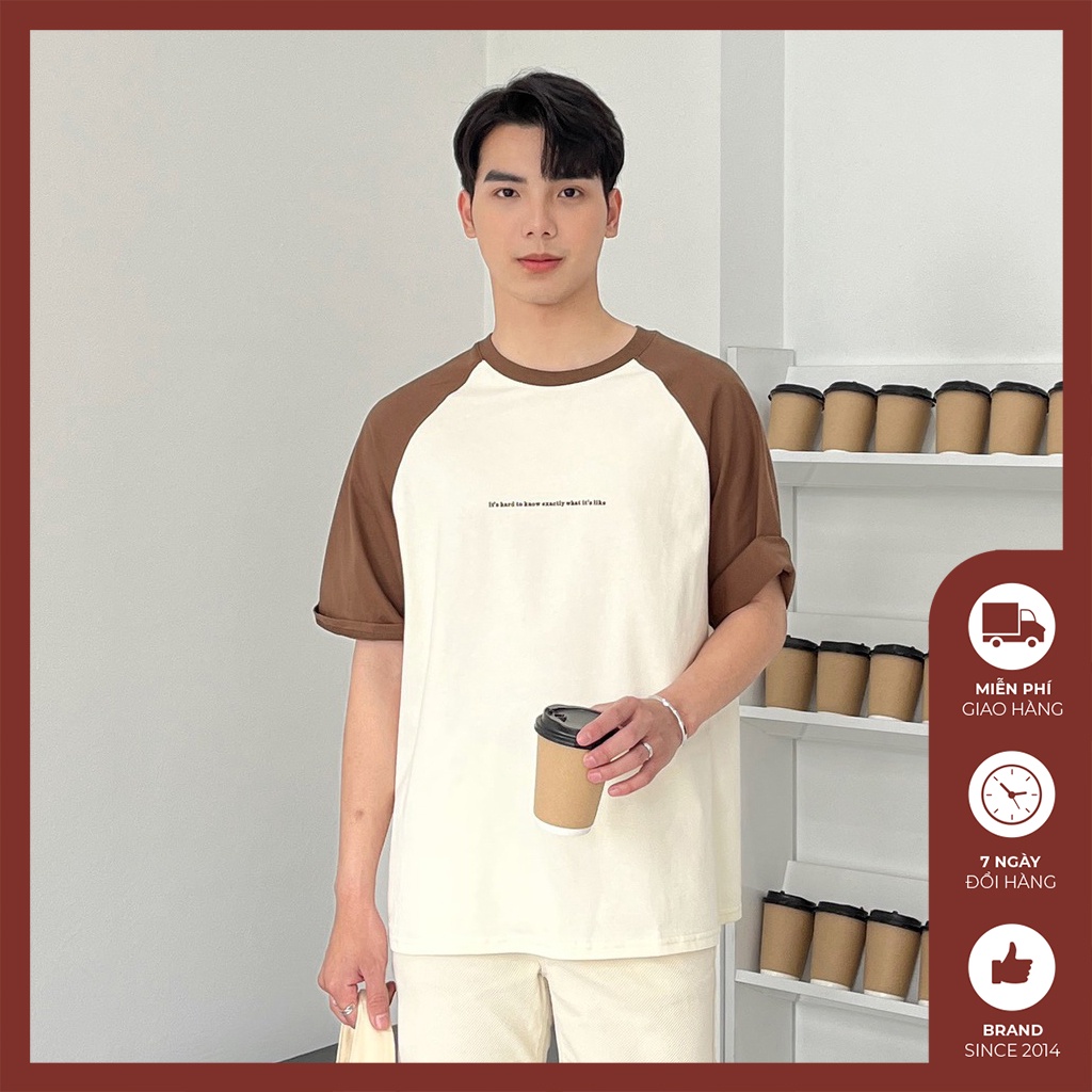 Áo thun raglan nam cổ tròn Độc menswear, áo phông nam chất cotton form rộng thấm hút tốt trẻ trung năng động - AP636