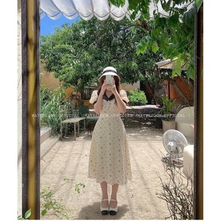 🌈 đầm phối cổ cúp nhọn hoa bigsize🌈