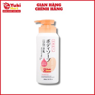 Sữa tắm Dưỡng ẩm, Trắng da đậu nành Shikioriori Soy Milk The Body Soap 600ml
