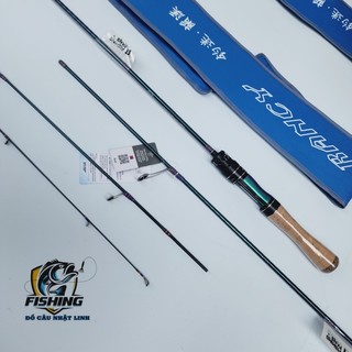 Cần Câu Lure UL Rancy 2 khúc Khoen Full Fuji Ring màu xanh ánh tím ngọn đặc cao cấp - Cần UL Rancy 2 khúc