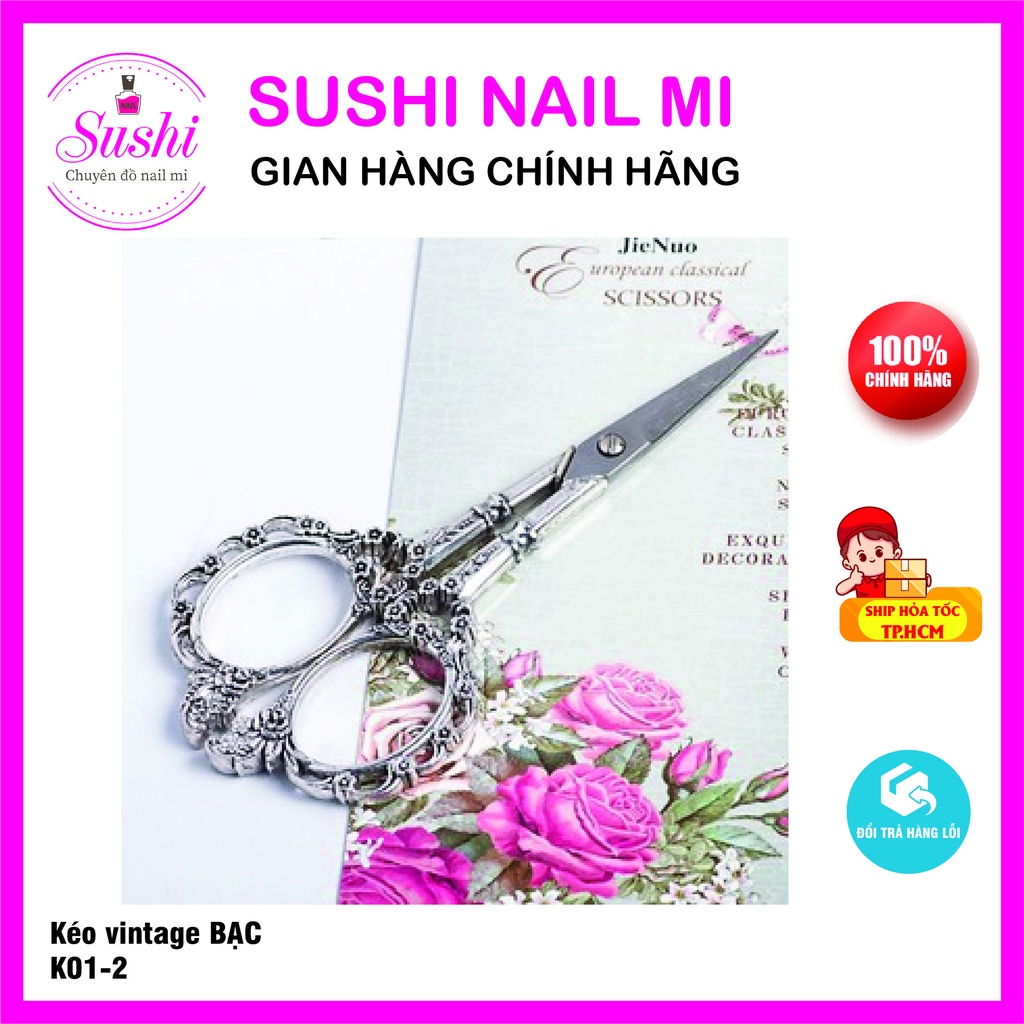 Kéo cắt móng giả Vintage, chuyên dụng cho móng - Sushi nail mi
