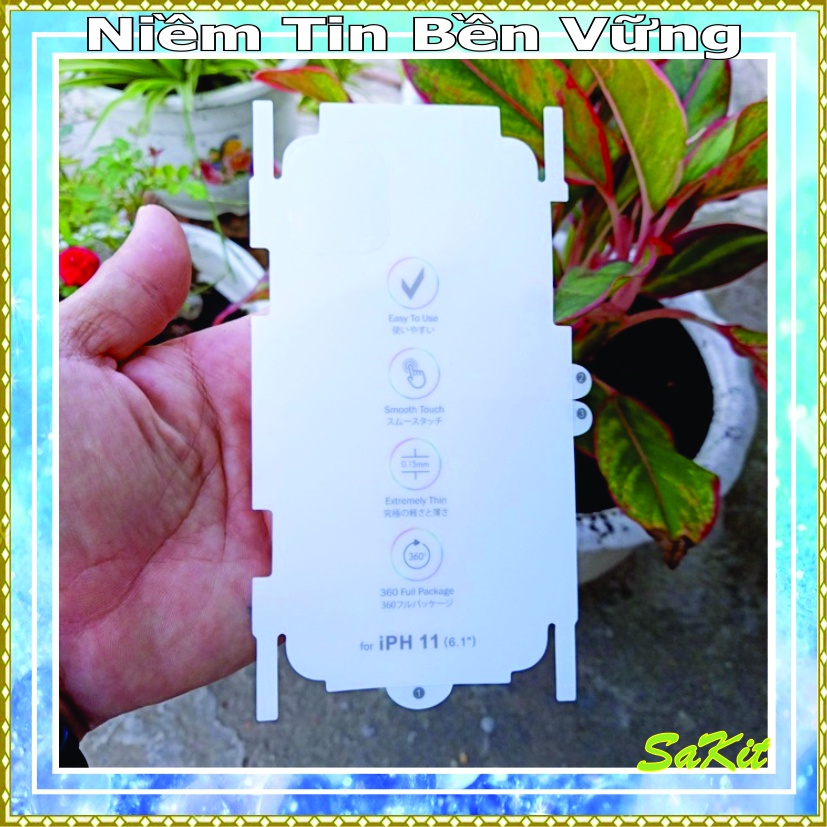 Tấm dán, skin dán full viền mặt sau cho điên thoại Ip x, xs,xr, xsmax.