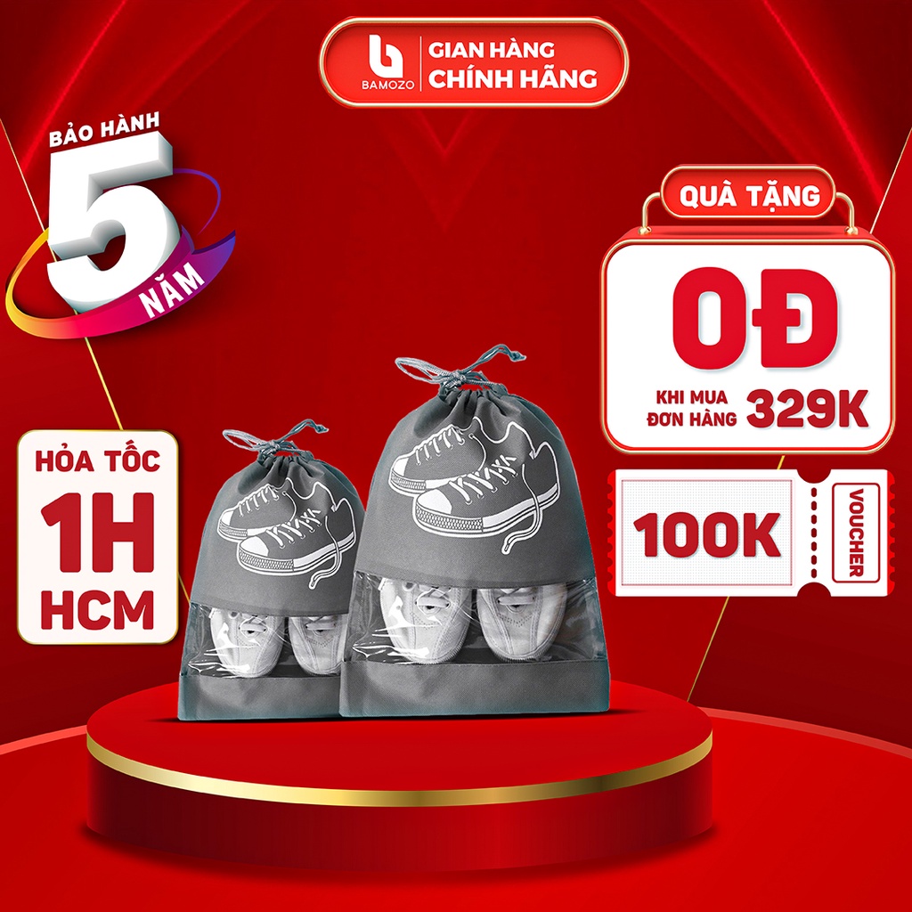 Túi Đựng Giày Dép Du Lịch Dây Rút Chống Thấm Chống Bụi Bamozo