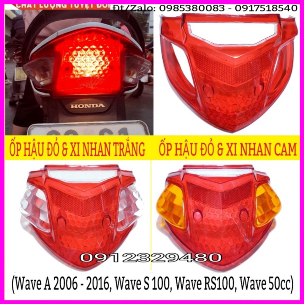 Combo Nắp Đèn Hậu  Kèm Nắp Xinhan Wave A 2017 - 2022, Wave A 2006 - 2016 , Wave S 100 , Rs 100 , Wave 50cc Hàng Ca