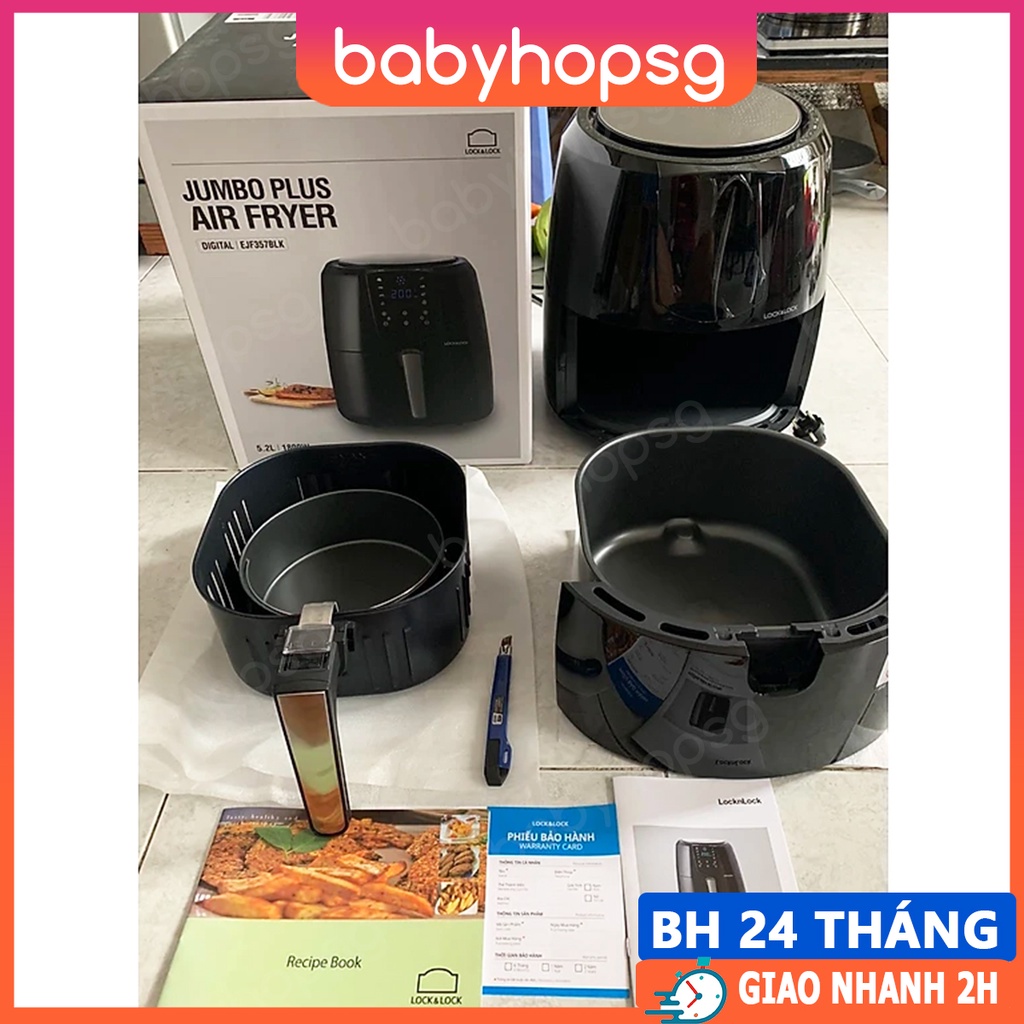 Nồi chiên không dầu điện tử Lock&Lock EJF357BLK 5.2L - BABYHOPSG
