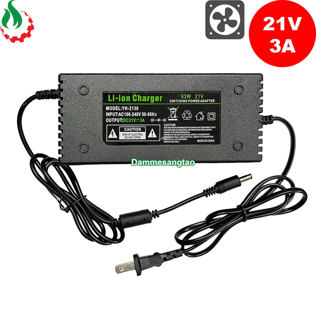 Sạc 5S 3A 21V dùng cho pin Li-ion 3.7V (Có quạt)