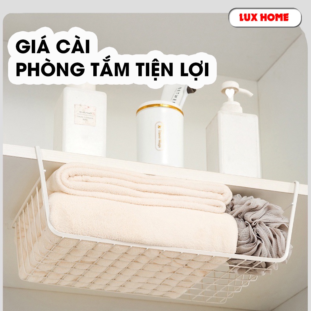 Khay Lưới Sắt Để Đồ Dưới Bàn Học - Kệ Khung Gài Siêu Gọn Gàng - Ngăn Kéo Size 33x23cm LUXHOME | BigBuy360 - bigbuy360.vn