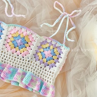 ÁO LEN 2 DÂY CẦU VỒNG HANDMADE