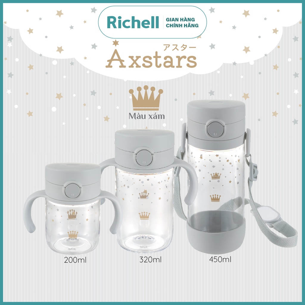 Bình uống trực tiếp AXSTARS Richell Nhật Bản chống sặc 200ml | Baby