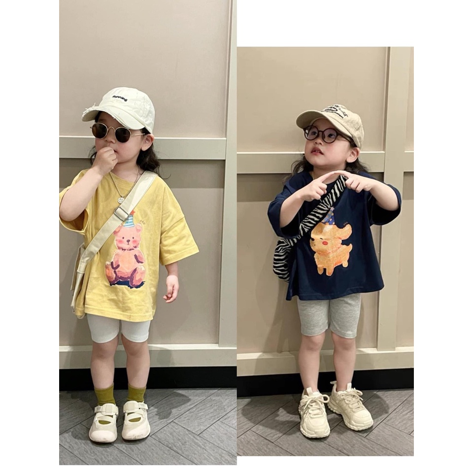 ✨BÁN SỈ✨Combo 2 bộ legging GẤU CHÓ trẻ em