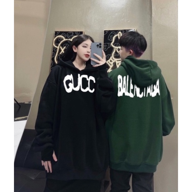 Áo Hoodie Gucci x Balenciaga - chất nỉ bông Hàn, dáng rộng, nam nữ đều mặc được (Unisex) | BigBuy360 - bigbuy360.vn