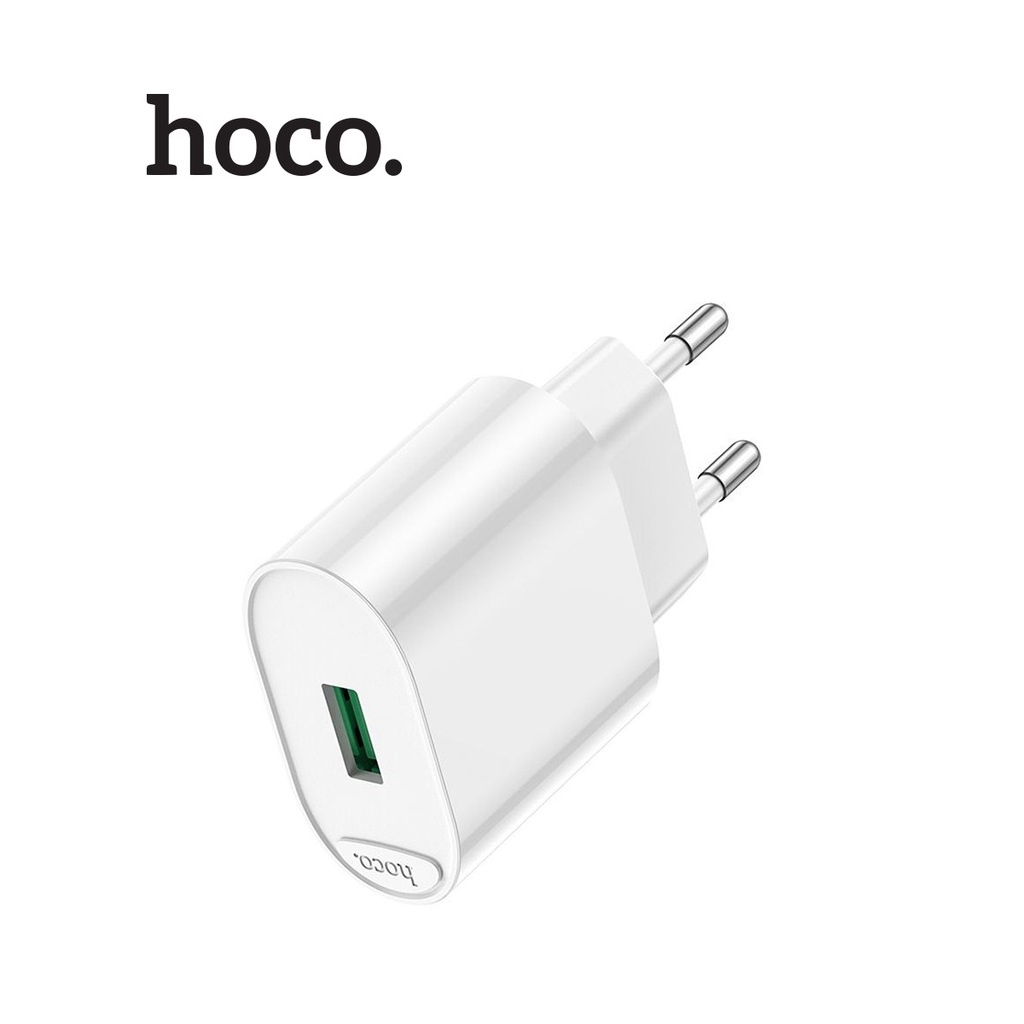 Củ sạc nhanh QC3.0 Hoco C109A sạc nhanh 18W chân EU 1 cổng USB