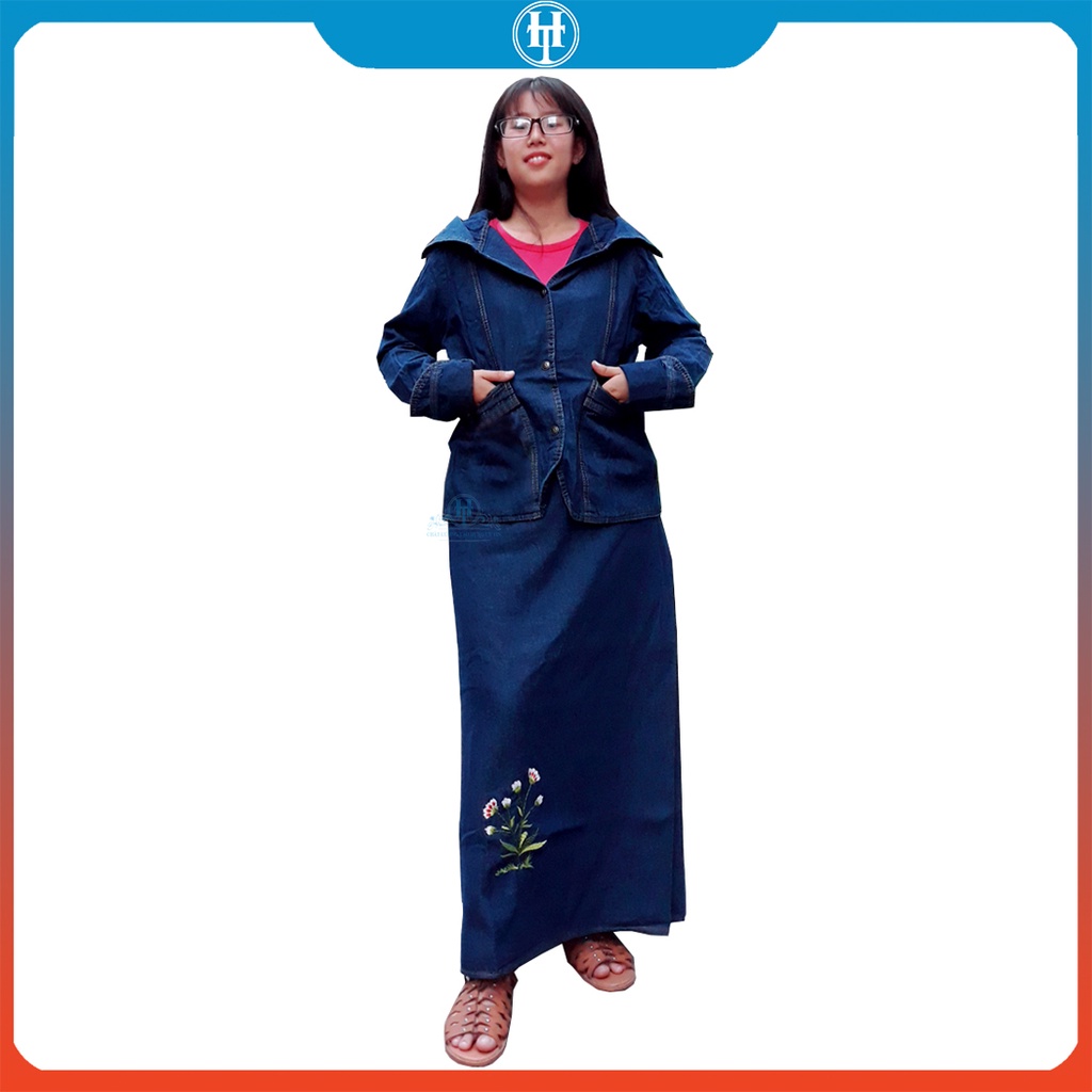 Bộ đồ chống nắng cao cấp vải jean cotton dày dặn và mềm mại SJHT05 H&amp;T FASHION