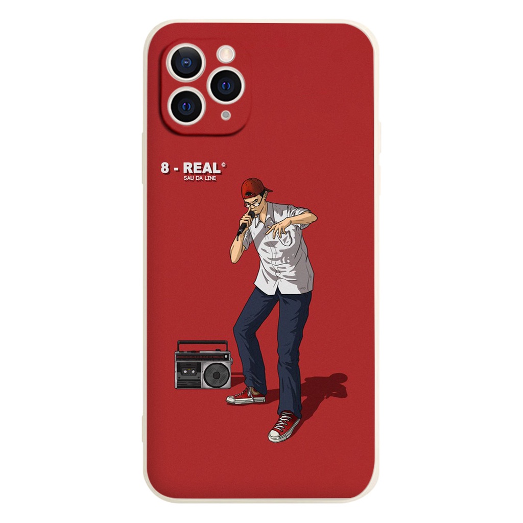 Ốp Điện Thoại Mềm Chống Sốc nam sinh mũ đỏ bắn rap cực ngầu iP 14 13 12 11 Pro Max X Xr Xs Max 8 7 6 6s Plus e5485