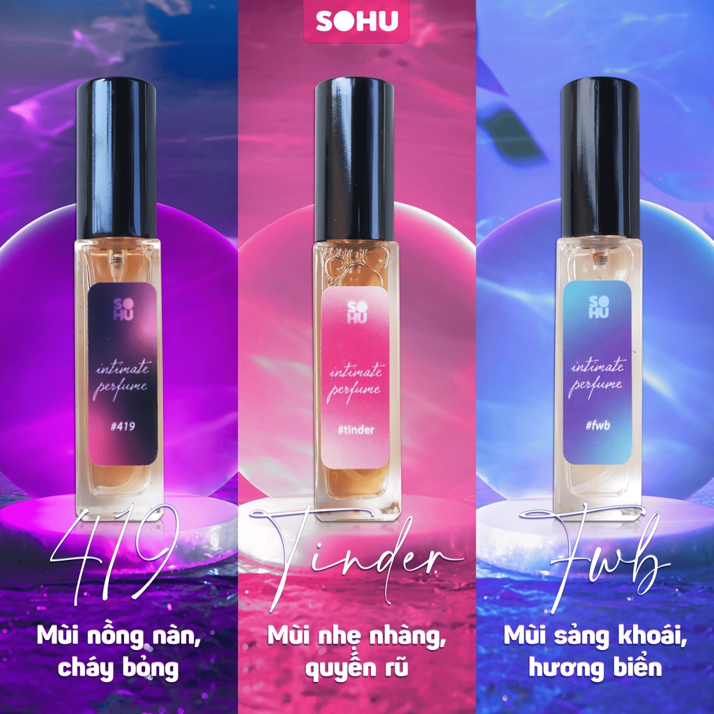 Nước hoa vùng kín nữ Sohu Intimate Perfume giúp vùng kín luôn thơm tho, quyến rũ 10ml