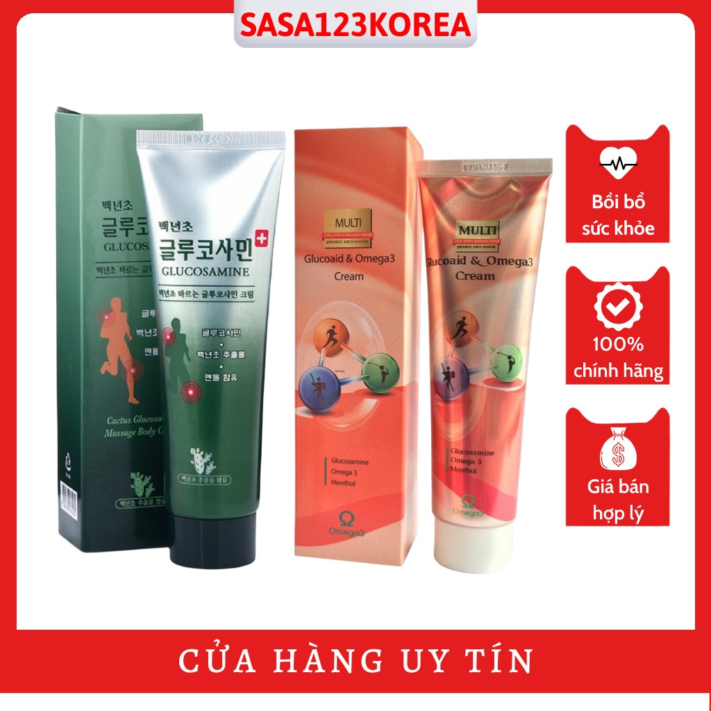 Dầu Lạnh Hàn Quốc Glucosamine&Omega3 150ml  Xanh/Đỏ