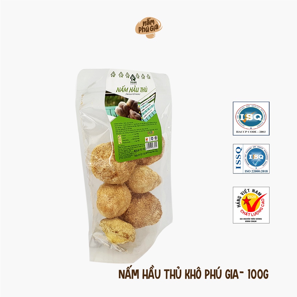 Nấm Hầu Thủ Khô Cao Cấp Gói 100g - Giải pháp hàng đầu cho người viêm loét dạ dày, tá tràng, tiêu hóa kém