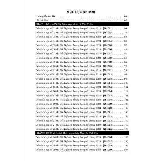 Sách bộ đề minh họa luyện thi THPT QG 2023: 50 đề trắc nghiệm môn toán học | SachID