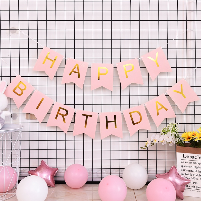 Dây Treo Happy Birthday Ánh Kim Trang Trí Sinh Nhật