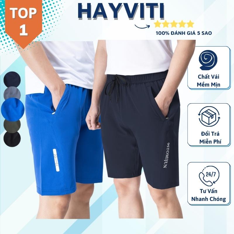 Quần Short Nam, Quần Đùi Nam Thể Thao Mặc Nhà Mát Co Giãn Thấm Hút Mồ Hôi Có Khóa Túi Cao Cấp HAYVITY ST2628