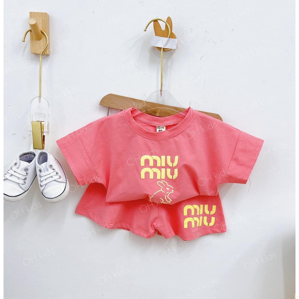 Bộ thun cộc tay Miumiu cho bé gái hè 2013